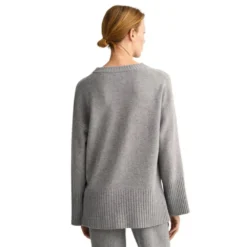 Gant C-Neck Sweater Grå - Elegant strikkejakke for damer -Dame-strikkegensere Salg unnamed file 103