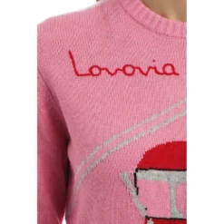 MC2 Saint Barth Rundhalset strikkejakke i rosa | Dameoverdeler | Høy kvalitet -Dame-strikkegensere Salg unnamed file 1035