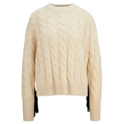 8PM Pullover Beige - Strikkejakke for Dame | Overdeler i Myk Strikk -Dame-strikkegensere Salg unnamed file 1039