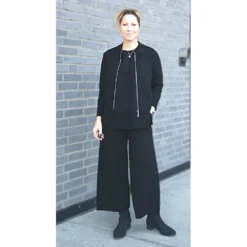 Close To My Heart Bonnie Sweater Black - Elegant Strikkejakke for Damer