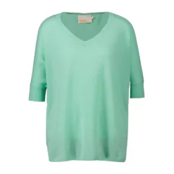 Absolut Cashmere Pullover Green - Elegant Dameoverdeler i Premium Strikk