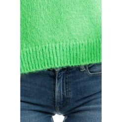 MC2 Saint Barth Rundhalset strikkejakke i grønn - Elegant og behagelig dameoverdel -Dame-strikkegensere Salg unnamed file 1081