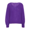American Dreams Sweater Purple - Elegant Dameoverdel i Strikk