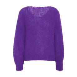 American Dreams Sweater Purple - Elegant Dameoverdel i Strikk