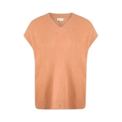 Six Ames Strikkejakke i Appelsin - Elegant og Komfortabel Dameoverdel