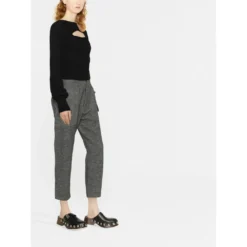 PINKO Rund hals strikkejakke i svart - Elegant og behagelig dameoverdel