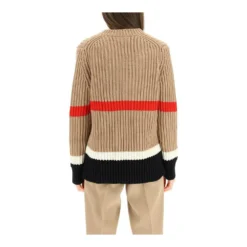 Burberry Salma Kashmir Og Bomullsgenser Beige - Elegant strikkejakke for damer -Dame-strikkegensere Salg unnamed file 1143