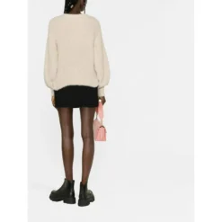 PINKO Rundhalset strikkejakke i beige - Elegant og behagelig dameoverdel -Dame-strikkegensere Salg unnamed file 1148