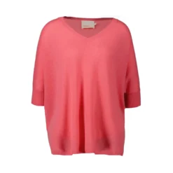 Absolut Cashmere V-hals Strikkegenser i Lyserød - Elegant og Komfortabel Damegenser