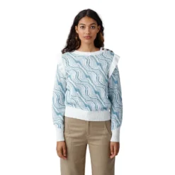 iiS Woodling Blå Woodling Iis Of Norway Diana Overdeler Blue - Dame Overdeler i Strikk -Dame-strikkegensere Salg unnamed file 1177