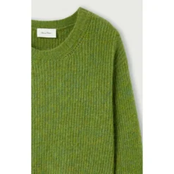 American Vintage East Jumper - Spring Melange Green | Dame Overdeler Strikkejakke -Dame-strikkegensere Salg unnamed file 1194