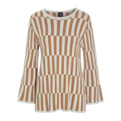 Bitte Kai Rand Floret Sweater Orange - Elegant strikkejakke for damer