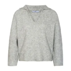 Arnie Says Brie Sweater Gray - Elegant Strikkejakke for Damer