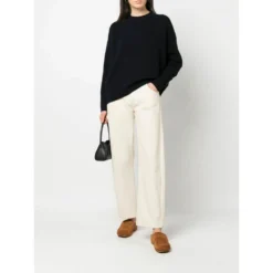 Allude Rundhalset strikket genser i blå - Elegant og behagelig dameoverdel -Dame-strikkegensere Salg unnamed file 1267