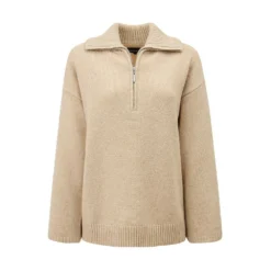 Lexington Madison Blend Half Zip Sweater Beige - Dame/Overdeler/Strikkejakker & -gensere -Dame-strikkegensere Salg unnamed file 1287