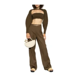 Cult Gaia 'Sally' Cropped Top Grønn - Strikkejakke for Damer