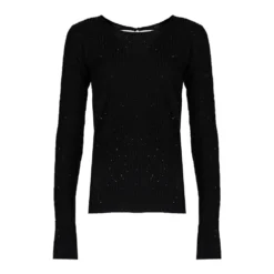 Patrizia Pepe Rundhalset Strikkgenser i Svart - Elegant og Tidløs Dameoverdel -Dame-strikkegensere Salg unnamed file 1370