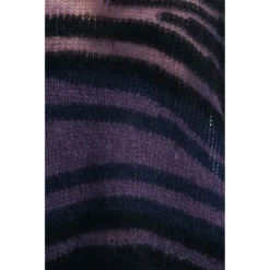 Dondup Rundhalset strikkejakke i lilla - Elegant og behagelig damegenser -Dame-strikkegensere Salg unnamed file 1389