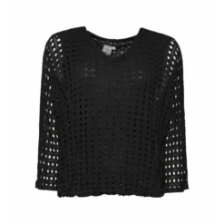 Svart 2-Biz Chippo-Bluse Bluse Black - Elegant Strikkejakke for Damer -Dame-strikkegensere Salg unnamed file 1396