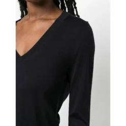 Allude V-hals strikkejakke i blå - Elegant og behagelig damegenser -Dame-strikkegensere Salg unnamed file 1399