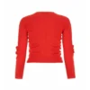 Maison Margiela Knitting Red - Dame Overdeler Strikkejakke & Genser