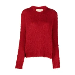 Marni Rød Strikkegenser - Elegant og Komfortabel Dameoverdel -Dame-strikkegensere Salg unnamed file 1433