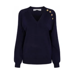 Pieszak Sari Balloon Knit Blå - Elegant strikkejakke for damer