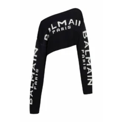 Balmain Top Black - Elegant Dameoverdel i Strikk