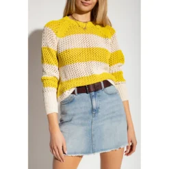 AllSaints Lou Sweater Gul - Strikket genser for damer -Dame-strikkegensere Salg unnamed file 146