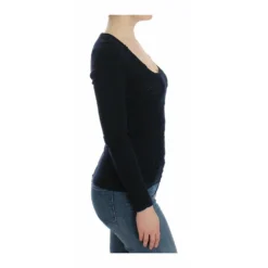 Ermanno Scervino Strikket Ull Stretch Genser i BlÄ - Elegant og Komfortabel