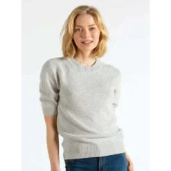 Kashmina Sofia Genser Grå - Elegant strikket genser for kvinner -Dame-strikkegensere Salg unnamed file 1493