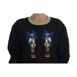 Dolce & Gabbana Fairy Tale Brokade Zipper Sweater i Svart - Elegant Strikkejakke for Kvinner -Dame-strikkegensere Salg unnamed file 1498