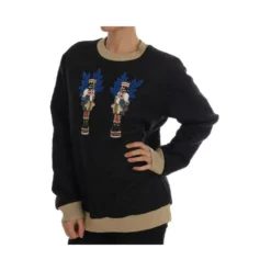 Dolce & Gabbana Fairy Tale Brokade Zipper Sweater i Svart - Elegant Strikkejakke for Kvinner -Dame-strikkegensere Salg unnamed file 1503