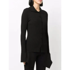 Andrea Adamo V-hals Strikkegenser i Svart - Elegant og Tidløs Dameoverdel -Dame-strikkegensere Salg unnamed file 1545