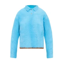 Jacquemus Neve Sweater Blue - Elegant Strikkejakke for Damer -Dame-strikkegensere Salg unnamed file 1554