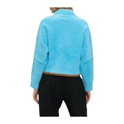 Jacquemus Neve Sweater Blue - Elegant Strikkejakke for Damer -Dame-strikkegensere Salg unnamed file 1555