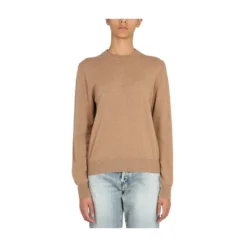 Maison Margiela Rundhalset Genser i Beige - Elegant Strikkegenser for Damer -Dame-strikkegensere Salg unnamed file 1591