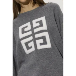 Givenchy Cashmere Sweater With Logo - Grå | Premium Dame Strikkejakke -Dame-strikkegensere Salg unnamed file 1625