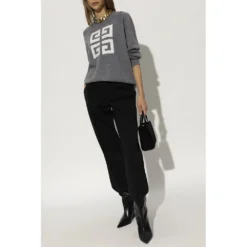 Givenchy Cashmere Sweater With Logo - Grå | Premium Dame Strikkejakke -Dame-strikkegensere Salg unnamed file 1626