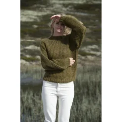 Arnie Says Mørkegrønn Finley Genser - Strikket Genser for Kvinner -Dame-strikkegensere Salg unnamed file 1631