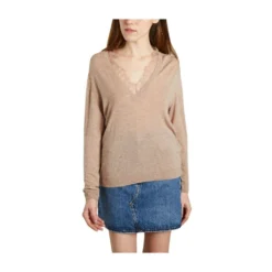 IRO Haby Sweater Beige - Elegant strikkejakke for kvinner