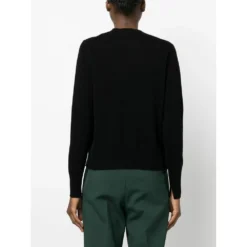 Allude Rundhalset Strikkegenser i Svart - Elegant og Komfortabel -Dame-strikkegensere Salg unnamed file 1641