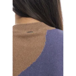 Herno Rundhalset strikkejakke i lilla - Elegant og behagelig dameoverdel -Dame-strikkegensere Salg unnamed file 1651