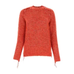 Golden Goose Strikkevarer Orange - Dame Overdeler Strikkejakke & Genser