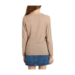 IRO Haby Sweater Beige - Elegant strikkejakke for kvinner -Dame-strikkegensere Salg unnamed file 166