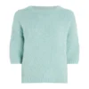 Penn&Ink N.Y Rundhalset strikket genser i blå - Elegant og behagelig damegenser