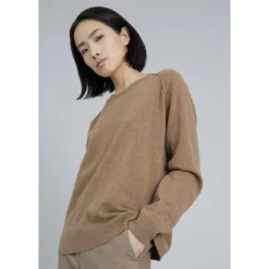Munthe Sweetcorn Sweater - Camel Brown | Dame Strikkejakker & Gensere