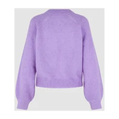 Second Female Lyselilla Brookline Knit O-Neck Genser i Lilla - Elegant og Komfortabel Overdel for Damer -Dame-strikkegensere Salg unnamed file 1702