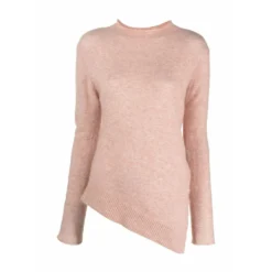 Alysi Rundhalset strikkejakke i rosa - Elegant og behagelig damegenser