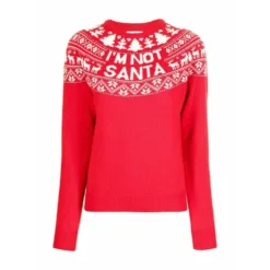 MC2 Saint Barth Rød Rundhalset Strikkgenser for Damer | Høy kvalitet og komfort